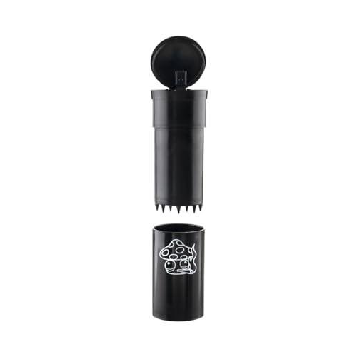 EZ SPLITZ Cap & Crusher 2-in-1 Herb Grinder & Storage - Pop Art Black