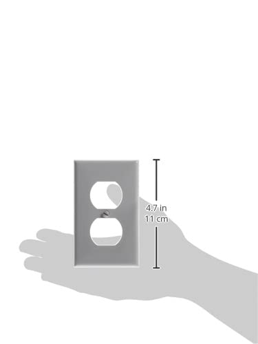 Leviton 1-Gang Duplex Wallplate - Gray Thermoplastic Nylon