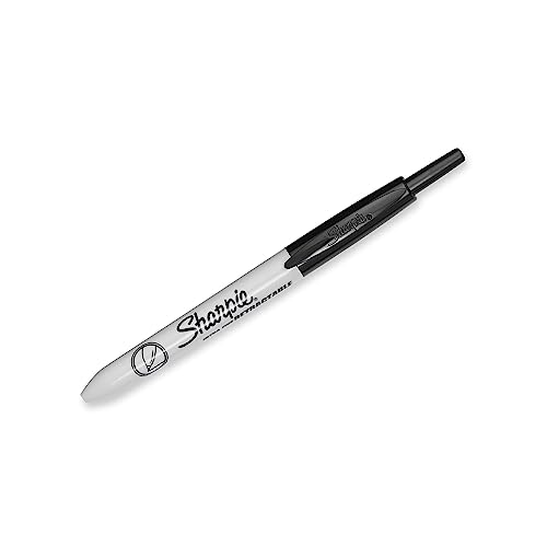Sharpie Retractable Permanent Markers, Ultra Fine Point, Black, 3-Pack