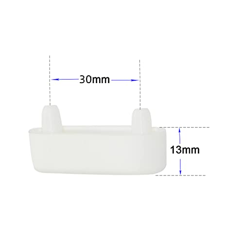 6 Pack 30mm White Wood Toilet Seat Buffers - Silicone Cushion Stoppers
