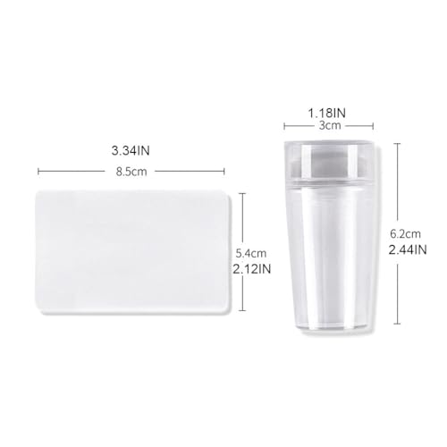 Clear Jelly Nail Stamper Set with Scraper and Stamping Plates