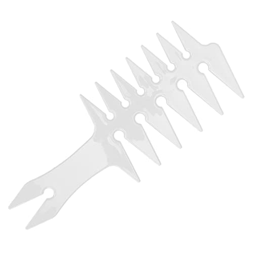 Fabater Wide Tooth Hair Comb - Double-Sided ABS Detangling Tool (White)