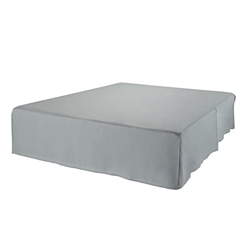 Full Dark Grey Pleated Bed Skirt - Machine Washable & Wrinkle Resistant