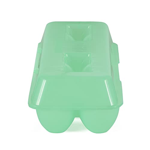Tuff Stuff 12-Egg Reusable Plastic Storage Container with Lid, Green