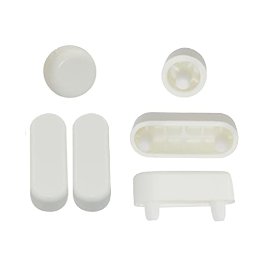 6 Pack 30mm White Wood Toilet Seat Buffers - Silicone Cushion Stoppers