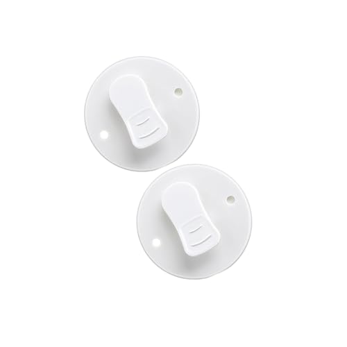 Self-Adhesive Shower Curtain Clips - 12 Pack White Water Weights