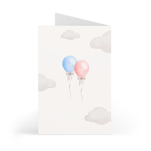 Gender Reveal Day Card – 5x7 Teddy Bear Design for New Parents