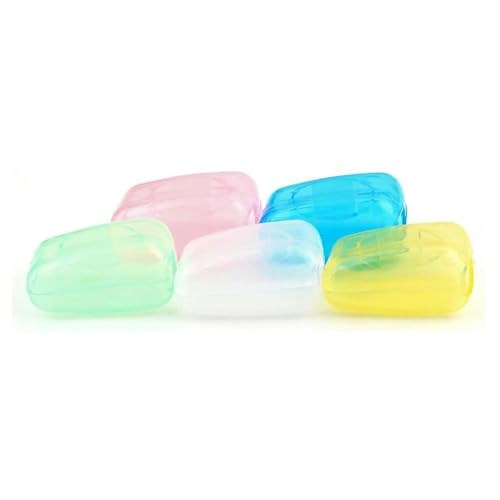 BWESOO 5-Pack Portable Toothbrush Head Case Travel Containers