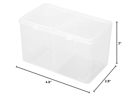 MAVIS LAVEN Cotton Pads Organizer with 2 Grids for Swabs & Nail Polish