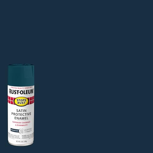 Rust-Oleum Stops Rust Satin Midnight Blue Spray Paint 12 oz