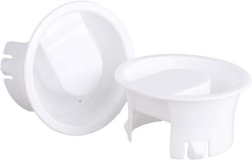 2-Pack White Plastic Lids for Glass Water Pitchers - Splash Resistant & Dust Proof
