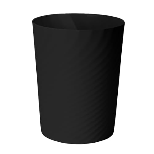 TEIUKAX 1.8 Gallon Small Black Trash Can for Bathroom Kitchen Office