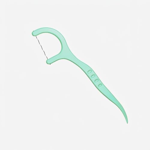 SmileSet Mint Dental Floss Picks 50 Pack - BPA-Free Dual-Action Flossers