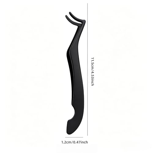 Professional Dual-End Lash Applicator & Tweezers for False Eyelashes - Black