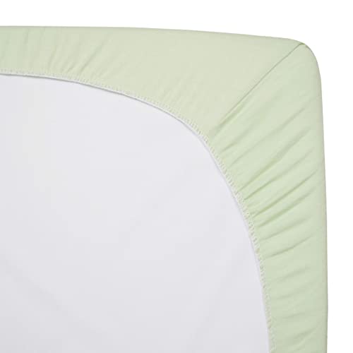 TL Care 100% Cotton Jersey Fitted Crib Sheet, Celery Green, 28x52