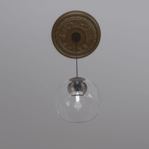 Ekena Millwork 19" PVC Ceiling Medallion in Metallic Champagne Bronze