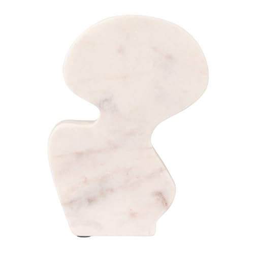 Bloomingville Decorative Abstract Marble Sculptures, Set of 2 Styles, White