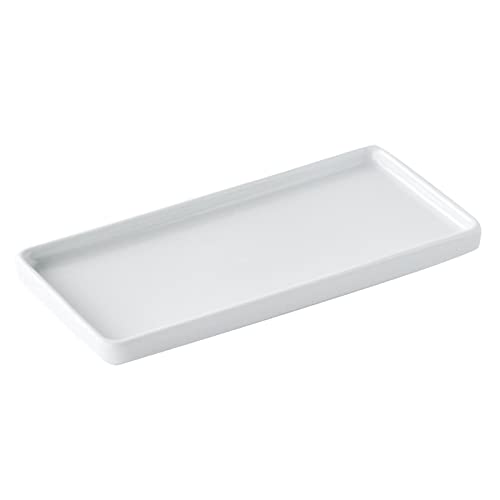 Ceramic Toothbrush Holder Tray for Bathroom & Makeup Storage
