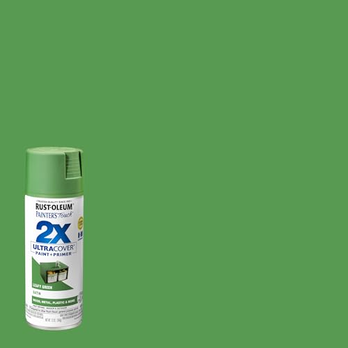 Rust-Oleum Painter's Touch 2X Ultra Cover Spray Paint Satin Leafy Green 12oz - Interior & Exterior