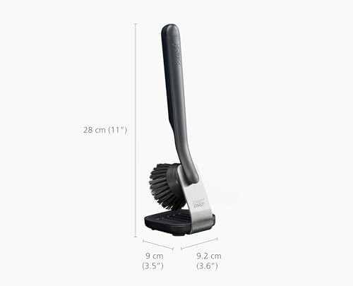 Joseph Joseph SinkTech Dish Brush with Stainless-Steel Stand & Drip Tray