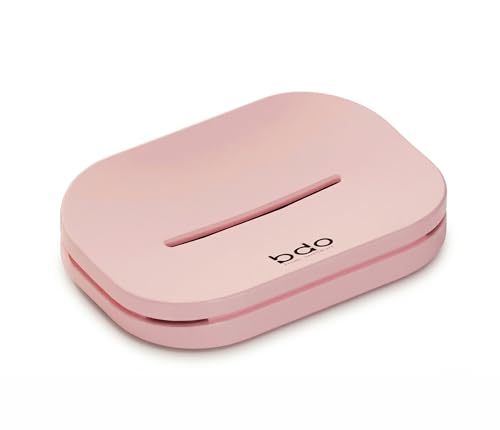 Double Layer Soap Dish with Drain - Quick Draining Design (Pink)