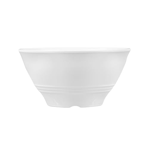 Restaurantware Voga 16 Ounce Dinner Bowls 10 Premium Serving Bowls - Top Rack Dishwashable Wide Rim White Melamine Salad Bowls Serve Hot And Cold Foods For Parties Or Events