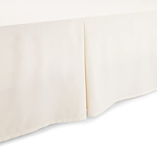 Amazon Basics Lightweight Pleated Bed Skirt - Full Off White
