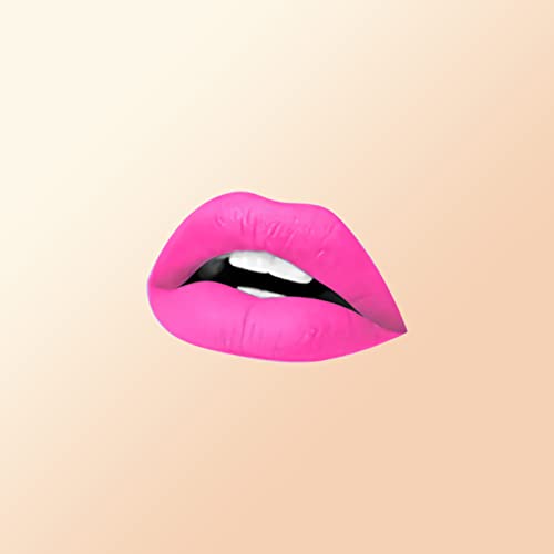 Hot Pink Matte Liquid Lipstick, Waterproof Long Lasting Lip Gloss 5ml