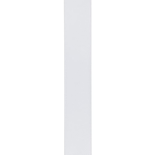 LIUYAXI 1/2" Double-Faced Satin Ribbon - 25 Yards, White