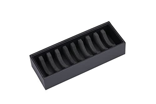 I-MART Black Bracelet Organizer Box with 10 Grooves, PU Leather