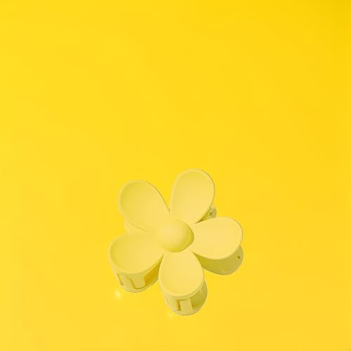Yellow Flower Hair Claw Clip Plastic Nonslip Jaw Clip for Women