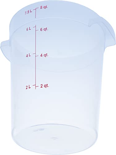 8 Quart Stackable Food Storage Containers Pack of 12 - Clear Polypropylene