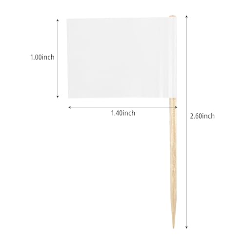 50 Pack Blank Toothpick Flags for Charcuterie Boards & Parties