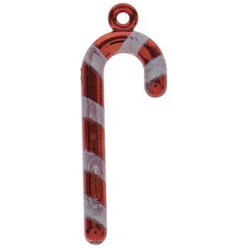 Mini Candy Cane Ornament Charms - 20 Plastic Holiday Decorations, 1.09 Inches
