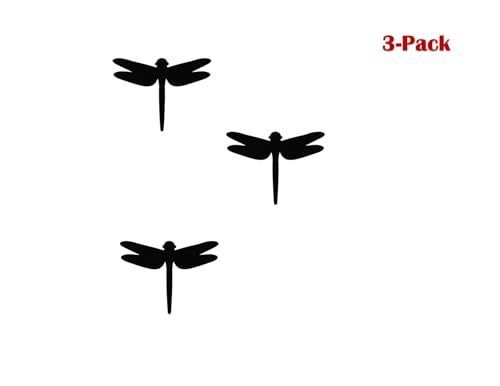 WSQ 3-Pack Dragonfly Screen Door Safety Decals – UV-Resistant Vinyl Stickers