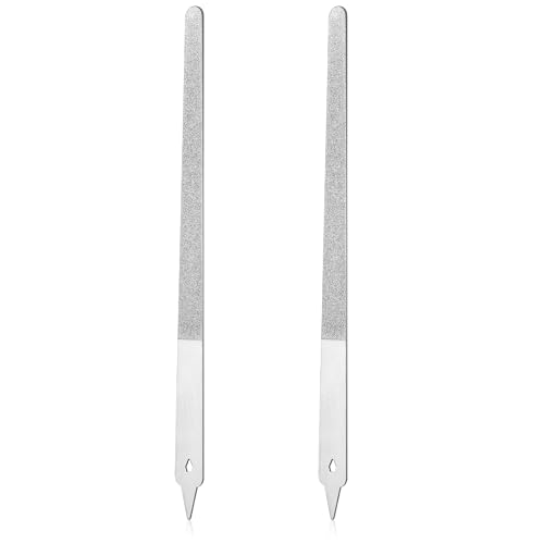 Styquenzer 6-Inch Stainless Steel Diamond Metal Nail Files 2-Pack