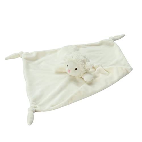 CREVENT Cozy Plush Baby Security Blanket - 14" Sheep Lovey for Newborns