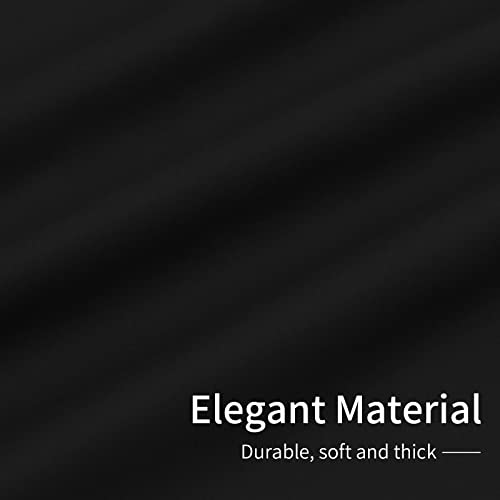Easy-Going Thermal Blackout Curtains - 2 Panels, 34x45 in, Black