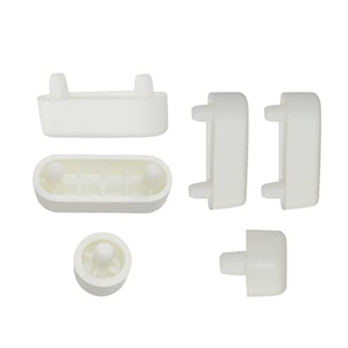 6 Pack 30mm White Wood Toilet Seat Buffers - Silicone Cushion Stoppers
