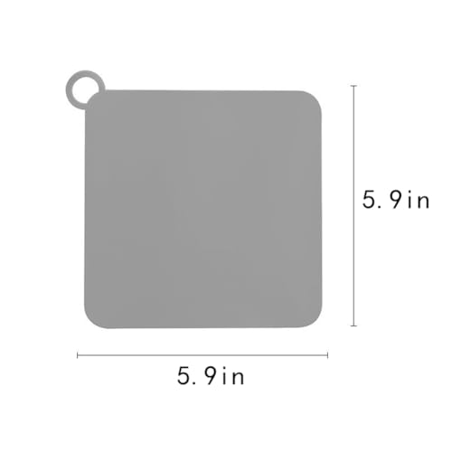 Silicone Drain Cover Set - 4 Pieces, 6x6 inch, Reusable Kitchen & Bath
