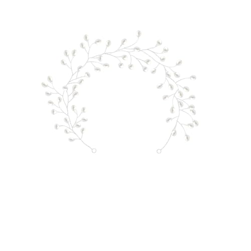 Pearl Bridal Headband Floral Wedding Hair Piece for Brides and Bridesmaids