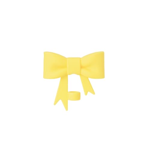 Bow Straw Cover for Stanley 40oz & 30oz Cups - Yellow Silicone Cap