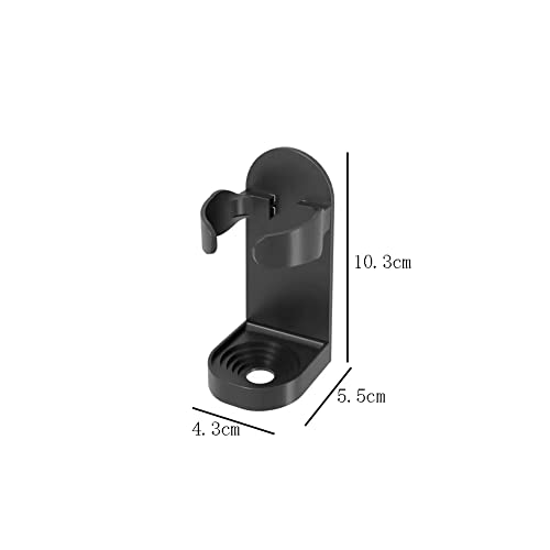 Wall-Mounted Razor Holder for Electric & Manual Razors, Black