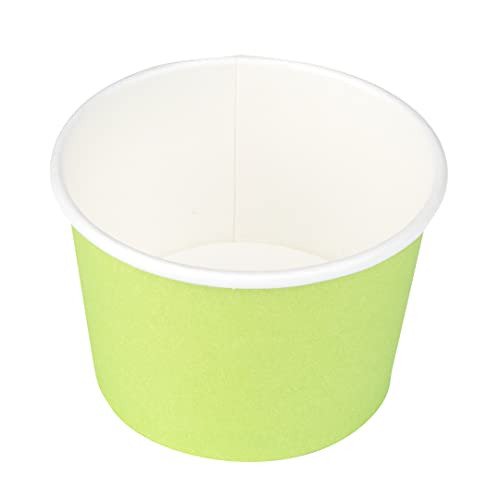 Coppetta 4 Ounce Dessert Cups, 200 Disposable Ice Cream Cups - Lids Sold Separately, Heavy-Duty, Green Paper Frozen Yogurt Bowls, For Hot And Cold Foods, Perfect For Gelato Or Mousse - Restaurantware