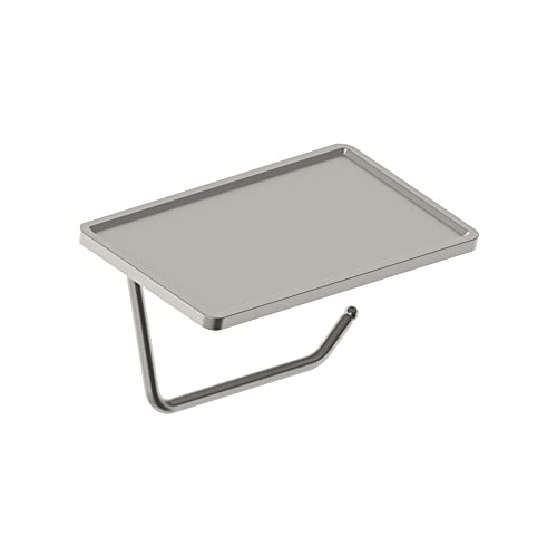 Design House Millbridge Satin Nickel Toilet Paper Holder with Shelf