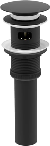 Matte Black Pop Up Drain Stopper for Bathroom Sinks - ZM