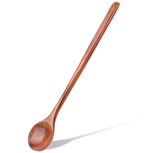 Cobee 10.8 Inch Long Handle Wooden Spoon for Cooking & Stirring