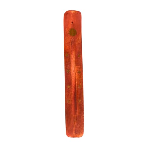 10-Inch Sun Design Wood Incense Holder for Aromatherapy
