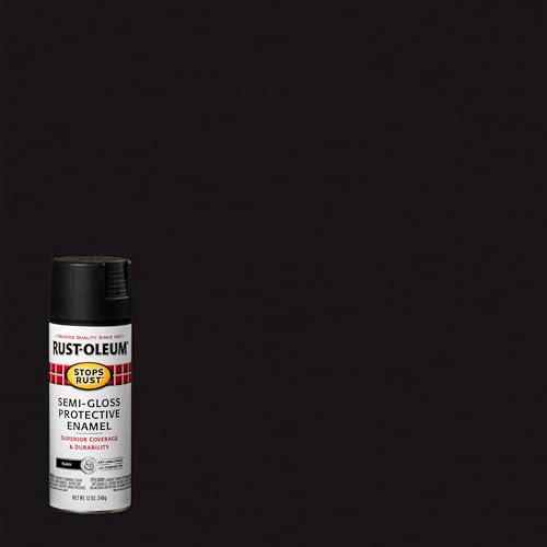 Rust-Oleum Stops Rust Protective Enamel Spray Paint, Semi-Gloss Black, 12oz (6-Pack)