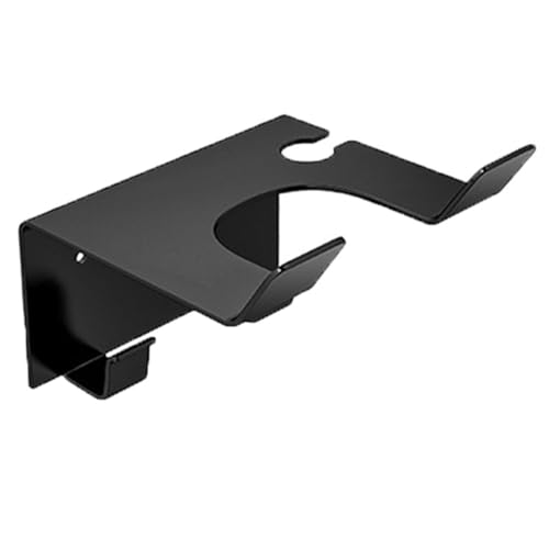 Stainless Steel Hair Dryer Holder Wall Mount - Black Storage Rack